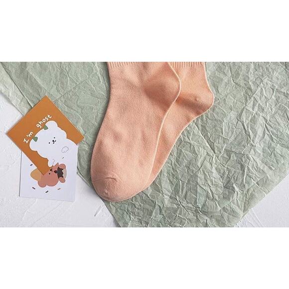 SpongeBob SquarePants Crew Socks Unisex One Size Peach Patrick Star Ribbed - Picture 3 of 3